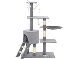CARLA HOME 134cm Cat Tree for Indoor Cats with Hammock, Plush Perch & Sisal Scratching Posts for V178-36378