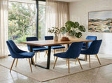 Dinero Navy Velvet&Natural Table Set V264-DNT-412C-NTR-DNC-414V-BLU-6