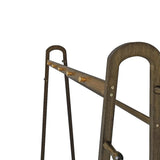 Dark Wood 160x100cm Clothes Rack Slim Stylish Space Saving V63-840821