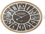 Distressed Grid Wall Clock 68x68cm V637-56002CLK