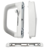 Sliding Patio Door Handle Set Mortise Lock Suitable for Sliding Glass Patio Door White V324-SLDOORLC-WH-NK