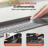 Kitchen Sink Faucet Mat, 30in Extra Long Foldable Silicone Faucet Guard & Splash Guard, 2026 V1258-DP02-F-397
