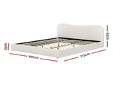 Artiss Bed Frame King Size Boucle DARA BFRAME-H-DARA-K-WH-ABC