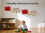 Wooden magnetic shelf for toy figures - wall mount with floating display - 1-tier organizer for V1189-WXFBOL-11-1