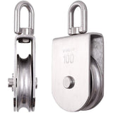 M100 Lifting Single Block Roller Load Capacity 1000kg, Heavy Duty 304 Stainless Steel Single V1188-TAL-SN-15629