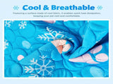 Cooling Pet Mat for Dogs and Cats, Breathable Ice Silk Summer Bed Pad with Non-Slip Base, Washable V1341-ZY-NAUMWTJB-PINKSNOWFLAKE-2XL