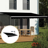 Motorised Outdoor Folding Arm Awning Retractable Sunshade Canopy Black 5.0m x 2.5m V63-842901