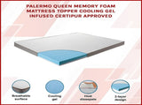 Queen Cooling Gel Memory Foam Mattress Topper CertiPUR-US Certified Foam V63-835381