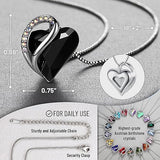 Infinity Love Heart Necklace, Birthstone Necklace for Women, Jewelry for Women with Healing V1164-325794