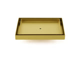 Brushed Gold Square 150x150mm Tile Insert Floor Drain Shower Grate 50mm Waste V1233-SQTI0150D50BG