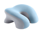 Blue-Grey Ergonomic Memory Foam Nap Pillow Hollow Design, Breathable Milk Silk Cover, Arm Support V888-ELOSUNG56309-4