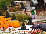 24 PCS Halloween Witch Hats, Black Hanging Witch Hats Porch Yard Decor Witch Costume Accessories V1107-129-24162-BLK-24PCS