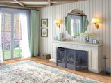 Beveled Silver Oval Wall Mirror Versatile Frameless Design for Vertical or Horizontal Display V767-JJ-XM774-M-V1