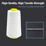 Black Thread, All-Purpose Thread for Sewing, Polyester, 4 Cones of 3000 Yards Each Spool for Sewing V1370-AZ4-15153