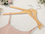 TOPIA HANGERen Hangers 30 Pack, 0.28-inch Slim & Durable Clothes Hangers Space Saving, Natural V1258-DP02-F-227