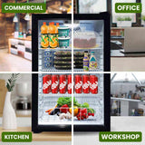 Kolner 130L Mini Bar Fridge Wine Drinks Glass Door Beverage Cooler Refrigerator FDG-YGE-BC-130L