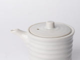 Soy Pot Ribbed 170ml White Glaze V637-C3155