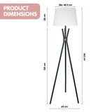 Sarantino Tripod Floor Lamp in Metal and Antique Brass LMP-MLM-682
