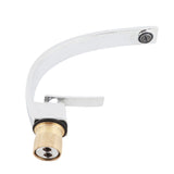 G1/2 Curve Design Faucet Basin Hot Cold Water Mixer Tap Single Handle Sink Faucet with Hose V1294-YM0901-3112200147611