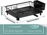 Dish Drying Rack - Dish Drainer with Utensil Holder, Drainboard, and Swivel Spout, Space-Saving V1192-AZ-W-24970