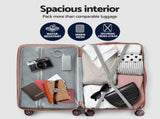 Wanderlite 3 Set Luggage 20-24-28 Inch Suitcase with TSA Lock Carry On Hard Shell Travel Luggage LUG-ABS-STR-3SET-PK