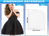 100 Pcs 24'' x 32'' Clear Garment Bags Full Zipper Suit Lightweight Clothes Cover for Hanging PEVA V1259-DP01-A-1185