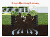 Metal Raised Garden Bed, 2.4 x 0.6 x 0.6 m Oval Outdoor Galvanized Planter Garden Box, Open Bottom V952-JSYHZZCTYXSH1MOSL002V0