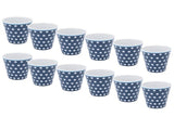 12Pcs Milk Cup AntiScalding Melamine BlueDots Pattern Drinkware Kit for Home Restaurant V1294-YM0901-3118210153111