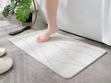 Diatoearth Bath Mat Quick Drying Non Slip Super Absorbent for Bathroom Shower, 40x30 cm White V1237-ZY-924-303