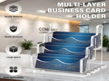 Acrylic Business Card Holder, Stable Base Structure, Display and Storage, Resistant to Breakage or V1366-AZ2-W-15160