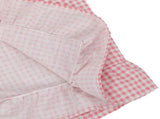 Washable Pink Gingham Ruffled Tablecloth for Elegant Coffee Tables V1369-AZ3-W-19154