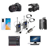 UHF Wireless Headset Microphone with Receiver Lavalier Microphone Set Style 2 V1263-JX-7001-1