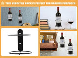8Pcs Black Metal Wall Wine Rack Single Bottle Holder for Elegant Home Storage V1369-AZ3-W-18311