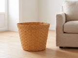 Wicker Style Bamboo Trash Bin Woven Storage Basket for Bathroom and Office V1366-AZ2-W-22760