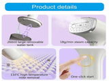 Stainless Steel Handheld Fabric Steamer Portable Travel Clothes Steamer White V1263-JX-5911