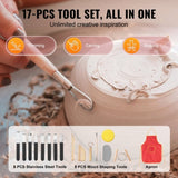 Pottery Wheel, 10 inch Pottery Forming Machine, 350W Electric Wheel for Pottery with Foot Pedal and V952-ZQLPJSJS10YCC3VHLV3