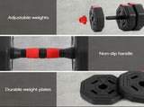 Everfit 20kg Adjustable Dumbbell Barbell Set Weight Plates Home Workout FIT-K-DBS-20KG