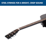Karrera Electronic Acoustic Guitar 41in - Black EAC41-EQ-BK