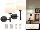 Battery Operated Wall Sconce Set of 2, LED, 13000mAh Rechargeable, Remote Dimmable V1263-JX-5777