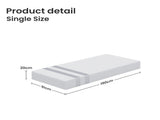 20cm Single Reversible Gel Memory Foam Mattress BedStory Medium Soft & Firm XFGH-MA-G-MF-20-S-WH