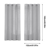 white Linen Textured Curtains 62 Inch Long 2 Panels for Living Room Grommet Top Light Filtering V1369-AZ3-W-17794
