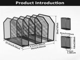 Black 7 Section Desktop File Sorter, Easy to Assemble, Sturdy and Lightweight for Letter A4 Folder V1366-AZ2-W-15520