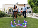 LED Ring Toss Game Set, Outdoor Indoor Yard Game for Adults & Kids with Light-Up Targets, Compact V1107-LED RING TOSS GAME SET