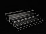 3 Tiers Bar Bottle Rack Clear Acrylic Display Risers Liquor Bottle Stand for Cupcake Collectibles V1294-YM0901-3117240279611