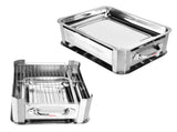 Barbecue Grill Thickened Stainless Steel Grilled Stove Charcoal Alcohol Grill Rectangular Grill V1294-YM0714-3111210265814
