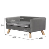 PaWz Pet Sofa Bed Dog Warm Soft Lounge Grey PT1149-GY_NZ