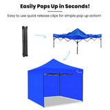 RED TRACK 3x3m Premium Pop Up Gazebo Marquee, Patented Steel Cable Canopy Support System, Wheeled V219-OTDGZWRT33BB
