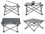 Roll Up Camping Table with Carry Bag, Lightweight Aluminium Table for Picnics, BBQs, Travel and V1189-LC-AMZ-00056