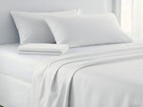 1000 Thread Count Cotton Rich Double Bed Sheet Set 4 Piece - White CVC-10DBL-WH
