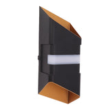 Modern Outdoor Wall Lamp Black Gold Glow Up Down LED 10W 3000K Waterproof Indoor Wall Sconces for V1294-YM0901-3119230149611
